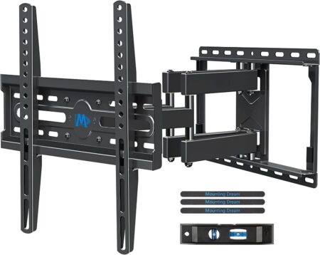 Mounting Dream TV Wall Mount for 32-65 Inch TV, UL Listed TV Mount with Swivel and Tilt, Full Motion TV Bracket with Articulating Dual Arms,